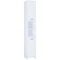 Hochschrank Zalo L ca. 30x190 31 cm Weiß - Weiß/Grau, MODERN, Holzwerkstoff/Kunststoff (30/190/30,4cm) - MID.YOU