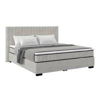 Box Krevet Maya C - svijetlo siva/crna, Moderno, drvni materijal/drvo (160/200cm) - Modern Living