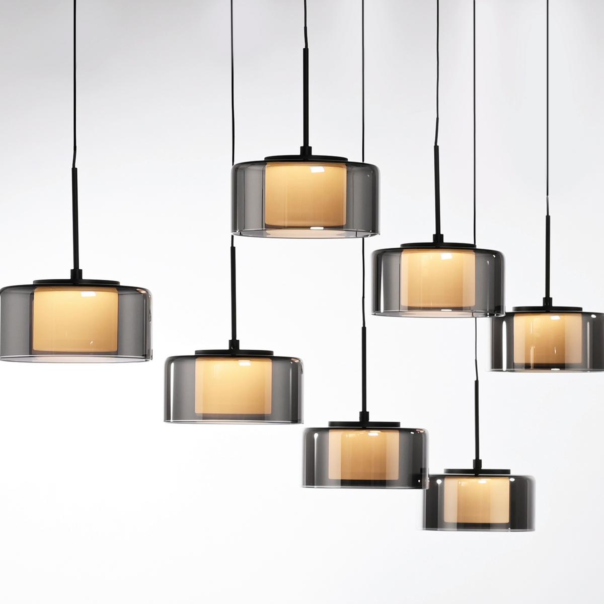 LAMPA WISZĄCA LED 2115-18 - czarny, Design, tworzywo sztuczne/metal (126/21/180cm) - Paul Neuhaus