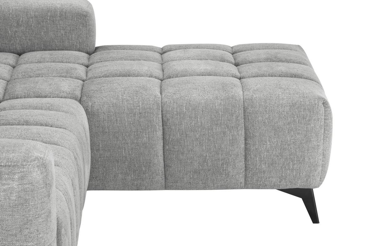 Sarokkanapé Melbourne - szürke, Modern, textil/fa (285/182cm) - Based