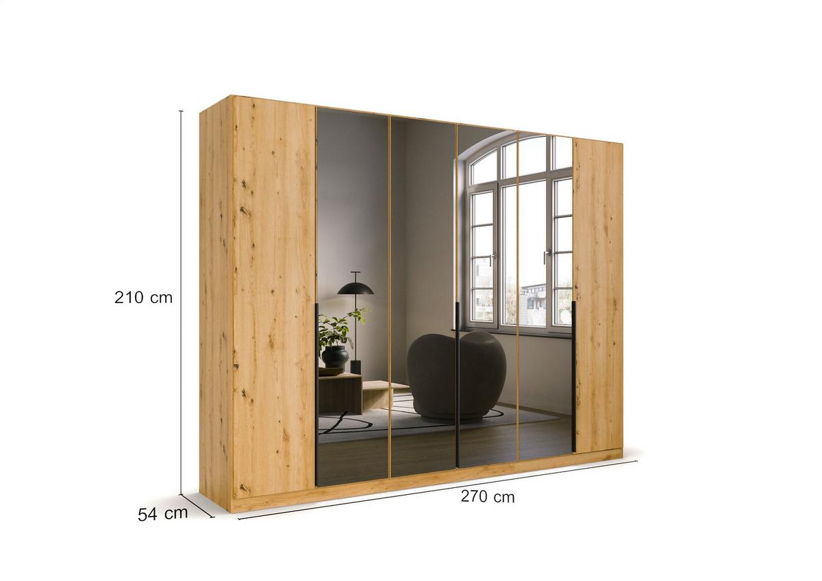 Ormar S Klasičnim Vratima Skyla - hrast Artisan, Moderno, drvni materijal/metal (271/210/54cm) - Modern Living