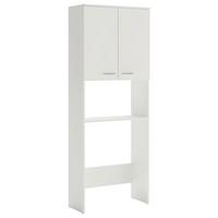 Waschmaschinenschrank MOBES Weiß ca.70x188x32cm - Silberfarben/Weiß, Design, Holzwerkstoff/Kunststoff (70,3/188,6/32,6cm) - MID.YOU