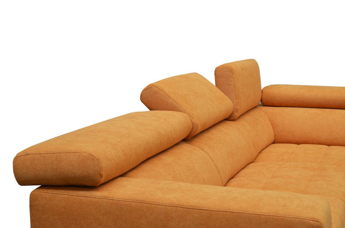 Kutna Garnitura Tarragona - narančasta/crna, Moderno, tekstil (295/201cm) - Premium Living