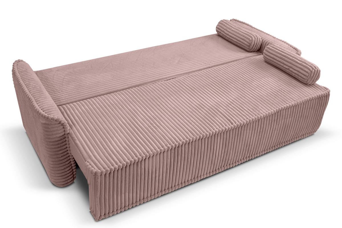 Schlafsofa Grubs Rosa - Schwarz/Rosa, Basics, Holz/Kunststoff (225/96/93cm) - MID.YOU