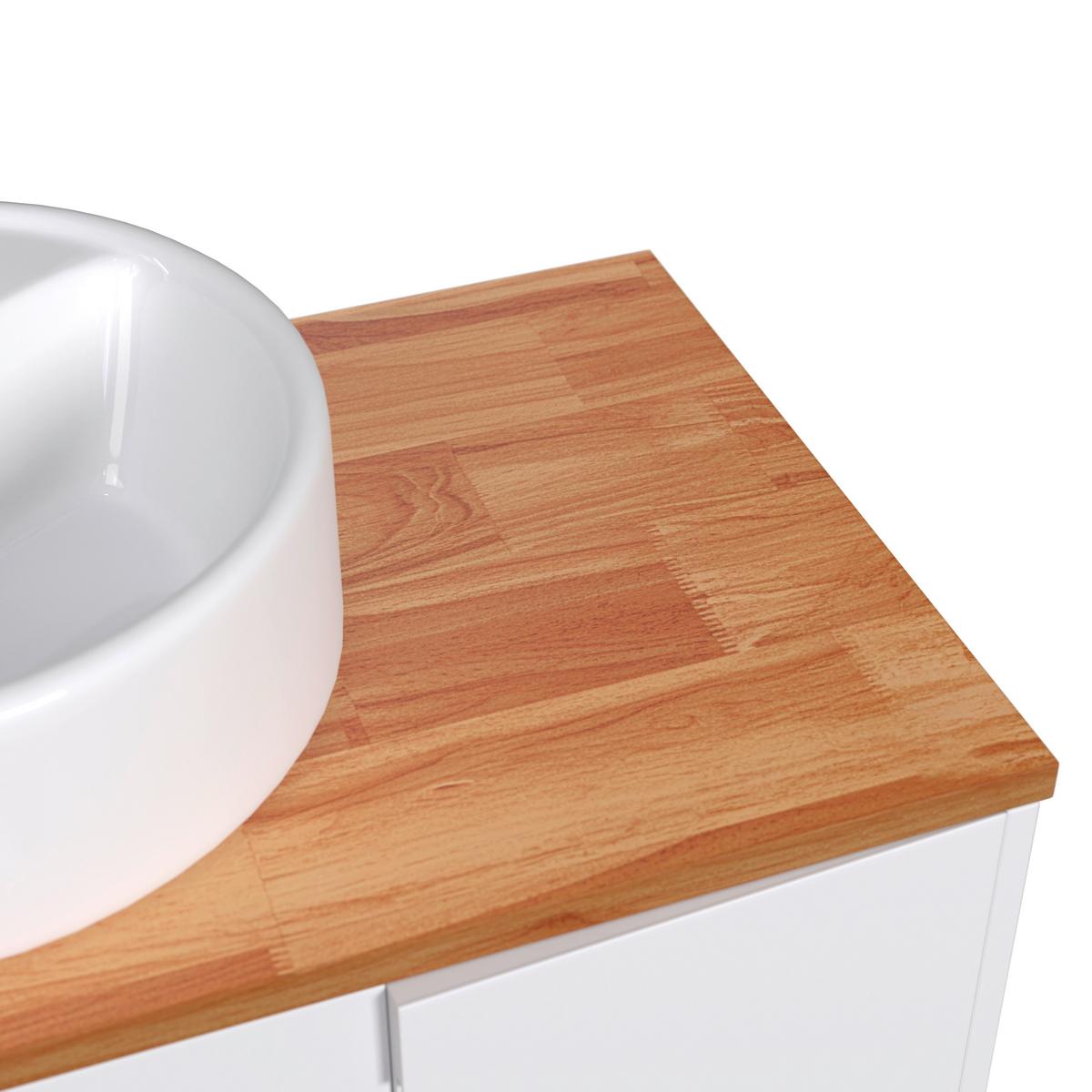 Kupaonica Davina - bijela/boje hrasta, Moderno, staklo/drvni materijal - Bessagi Home