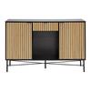 SIDEBOARD MADRID -EXKLUSIV- - svart/naturfärgad, Modern, metall/trämaterial (143/90/40cm) - Mömax