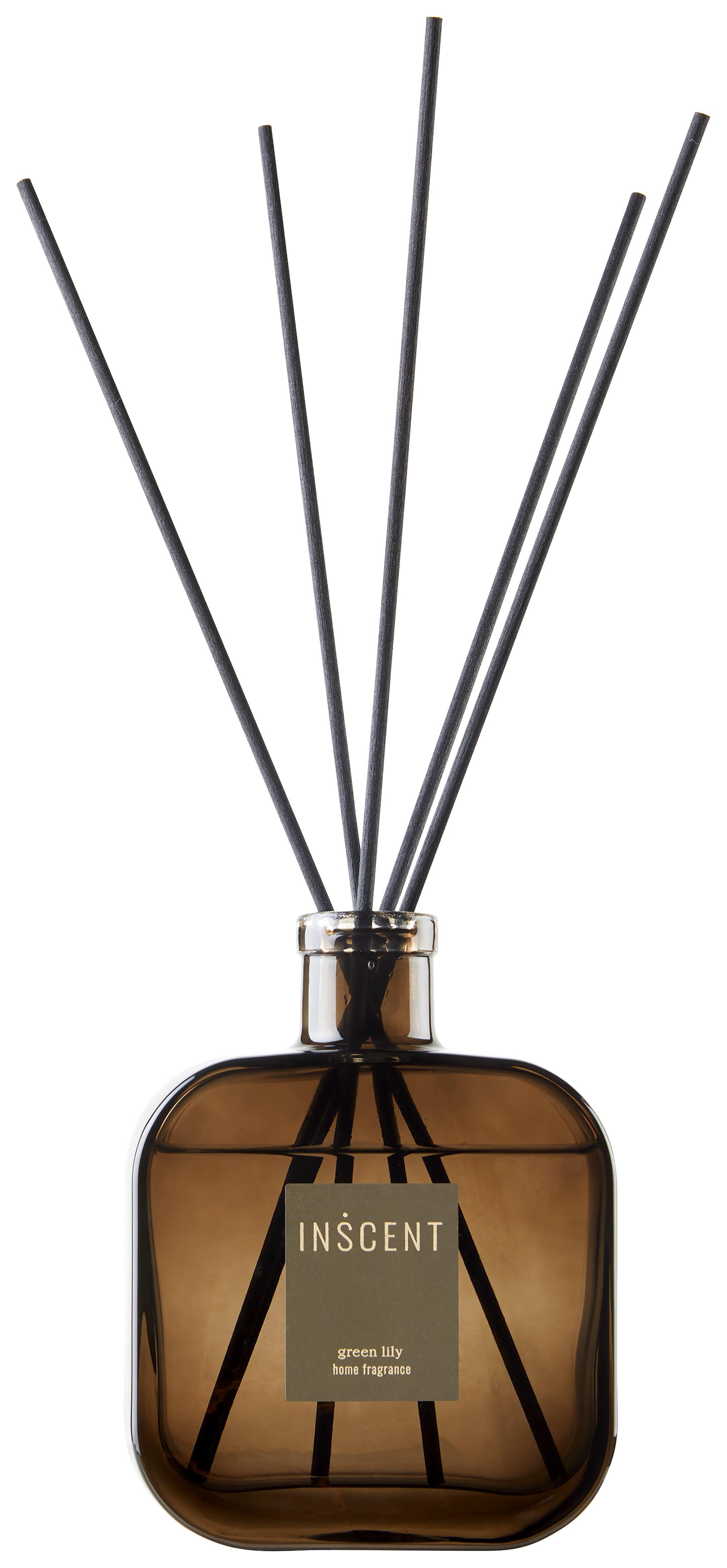 Dišava Za Prostor Green Lily - temno zelena/prozorno, Design, steklo (500ml) - Inscent