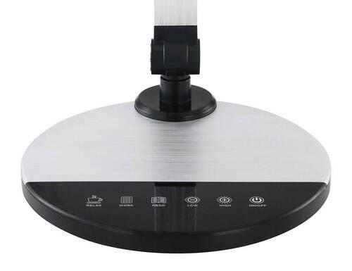 LED-Schreibtischleuchte Konsti Schwarz/Silber max. 10 Watt - Silberfarben/Schwarz, Design, Kunststoff/Metall (50/19,2/90,5cm) - Globo