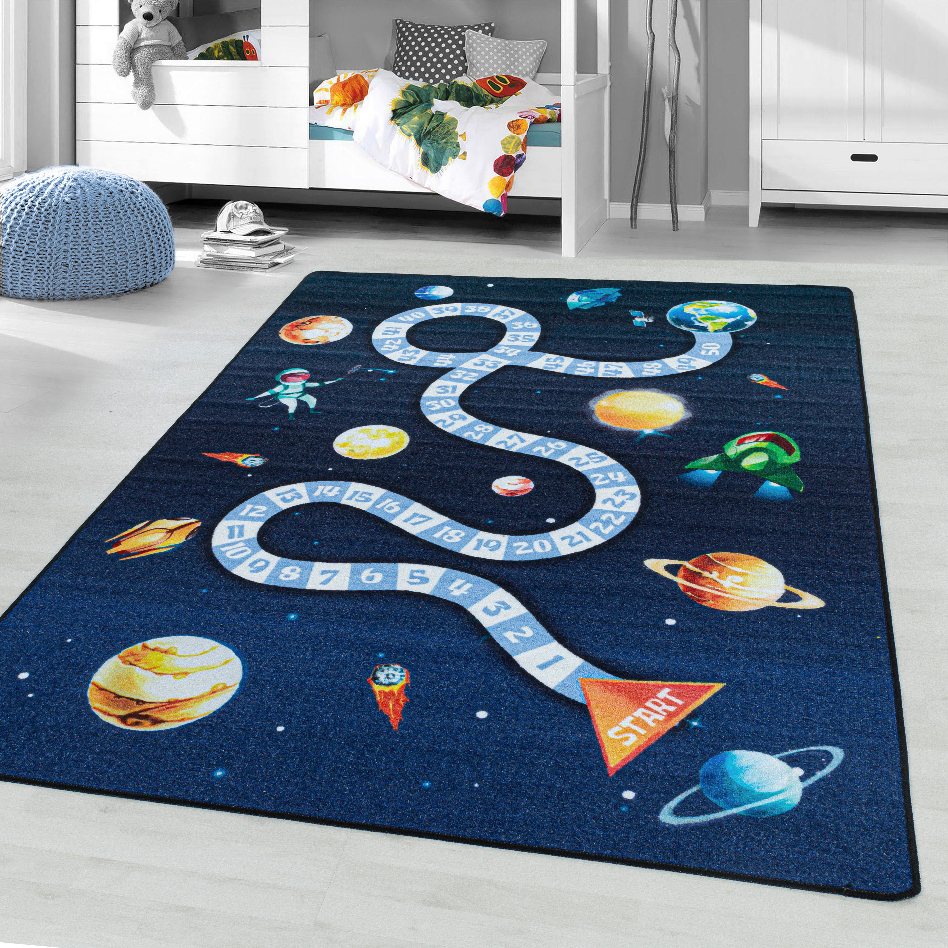 Kinderteppich Play 2910 Dunkelblau ca. 100x150cm - Dunkelblau, Trend, Textil (100/150cm)