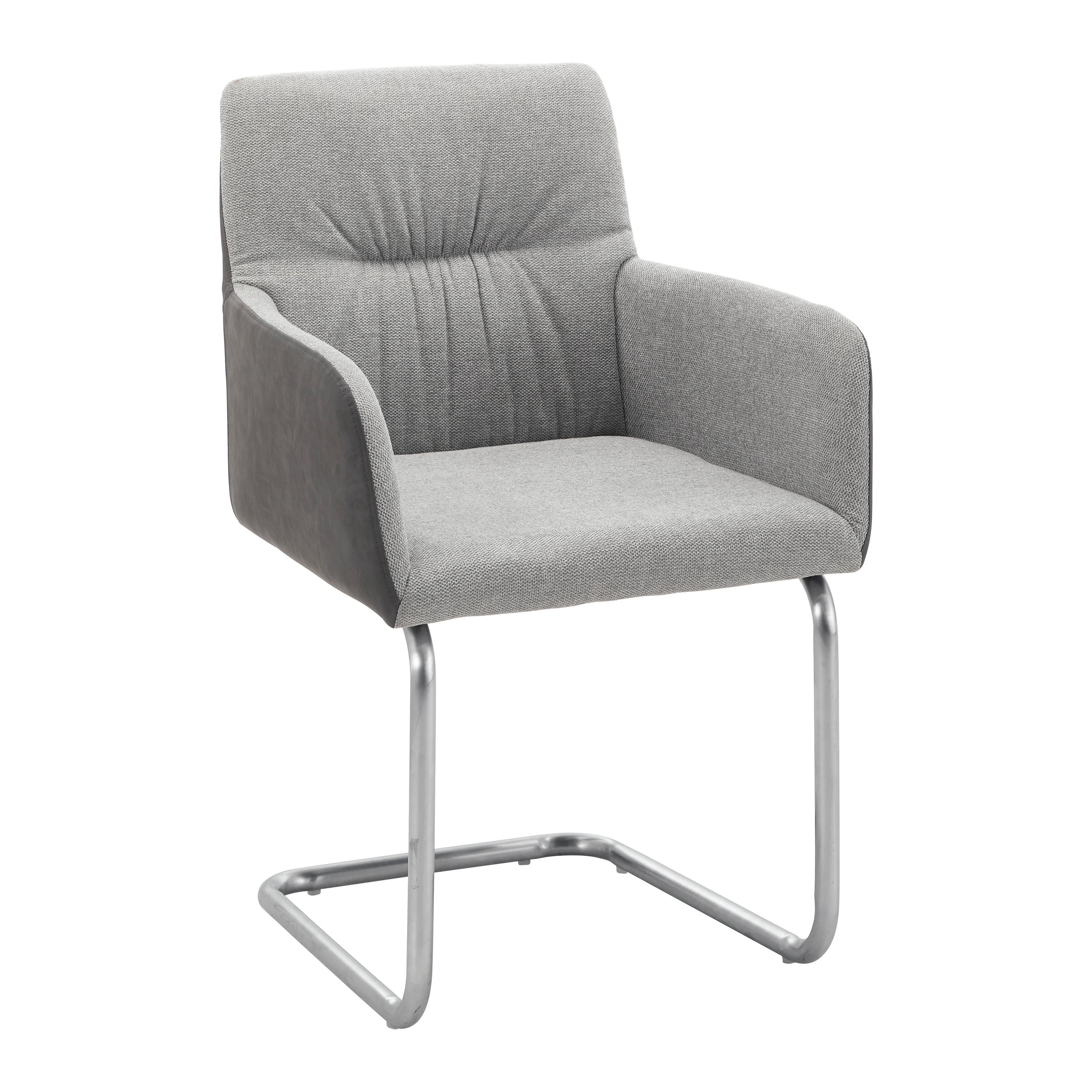 KRZESŁO NA PŁOZIE ENJA - szary/stalowy, Modern, metal/drewno (86/58/62cm) - Bessagi Home
