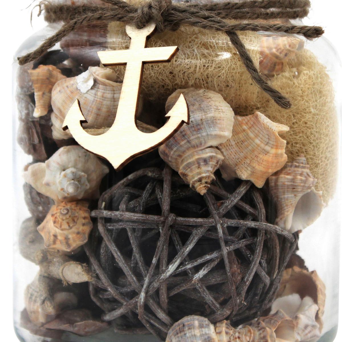 DEKOGLAS FLORA - Creme, Lifestyle, Glas/Naturmaterialien (13,5/16,5/13,5cm) - Kayoom