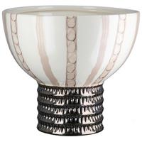 Dekoschale Braga Creme/Silberfarben - Silberfarben/Creme, Basics, Keramik (20/18cm)