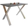 ESSTISCH XONA - Anthrazit/Silberfarben, Basics, Holzwerkstoff/Metall (140/50/76cm) - MID.YOU