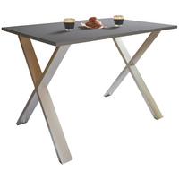 ESSTISCH XONA - Anthrazit/Silberfarben, Basics, Holzwerkstoff/Metall (140/50/76cm) - MID.YOU