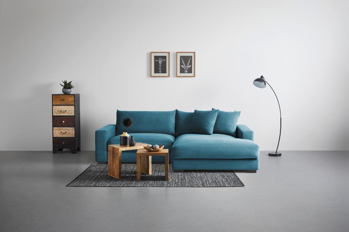 Wohnlandschaft Pedro in Petrol - Petrol, MODERN, Textil (265/83/180cm) - Mömax