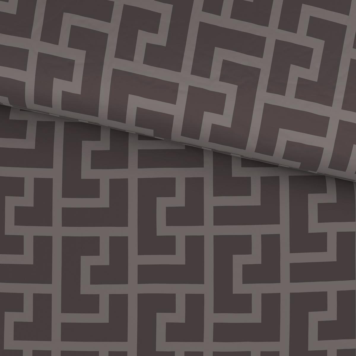 Bettwäsche Mäander Graubraun ca. 140x200cm - Graubraun, ROMANTIK / LANDHAUS, Textil (140/200cm) - Mömax