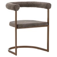 STUHL-SET MORNING - Braun/Grau, Design, Textil/Metall (65/75/54cm) - Livetastic