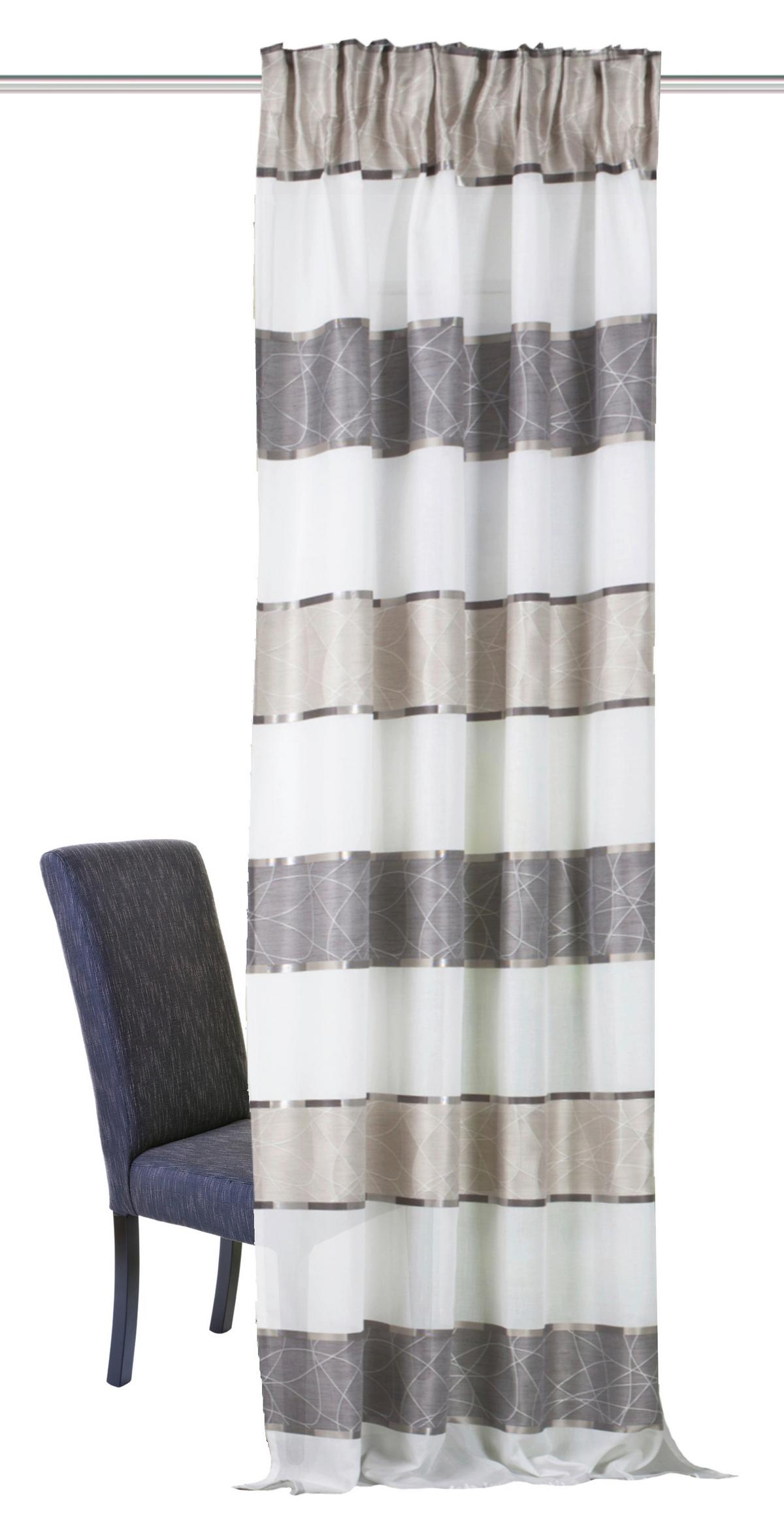 Fertigvorhang Walter Grau/Taupe ca. 140x175cm - Taupe/Bernsteinfarben, Design, Textil (140/175cm) - Schmidt W. Gmbh