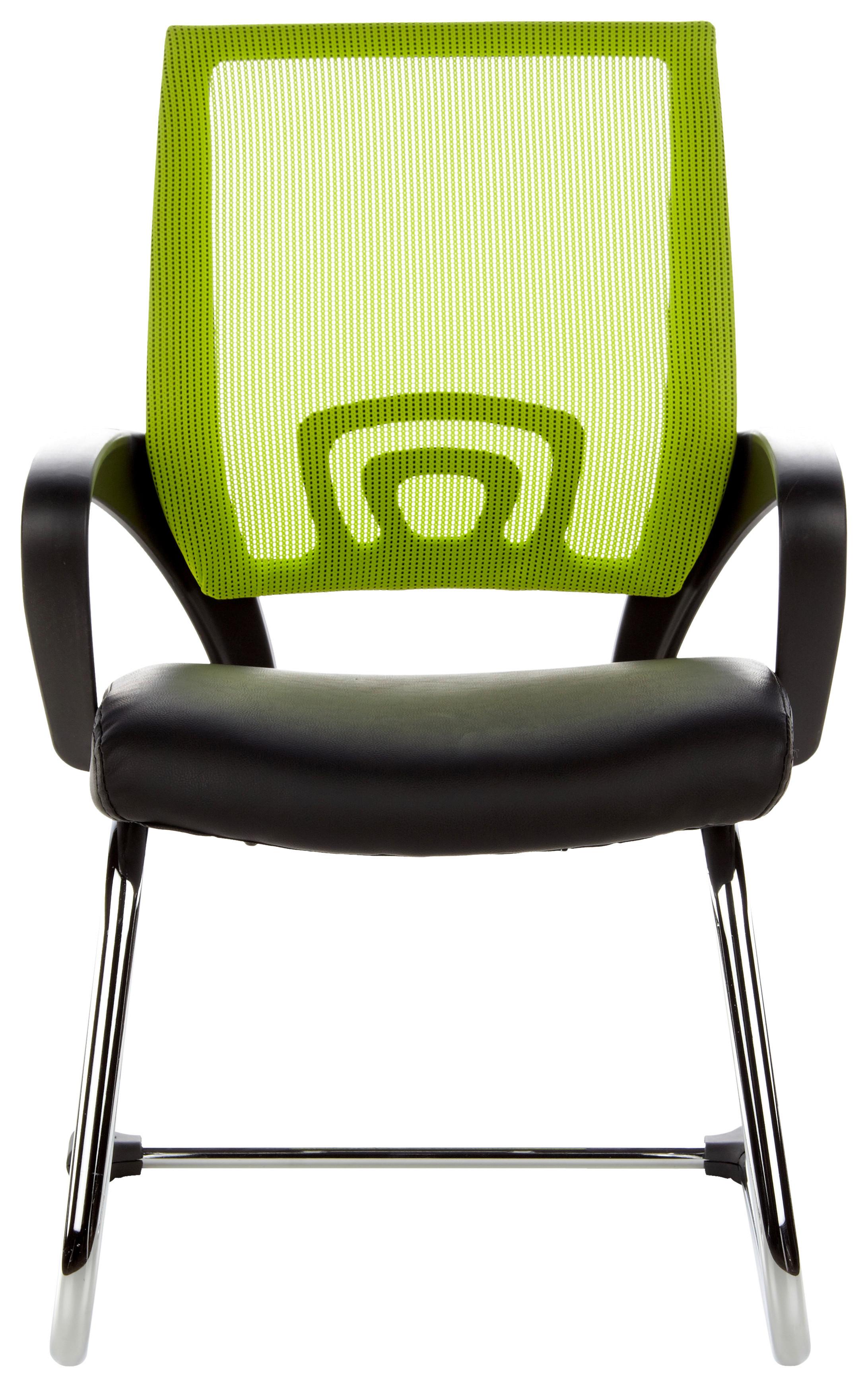 Konferenčni Stol Visto Net V, Črna, Zelena - srebrne barve/črna, Basics, kovina/tekstil (57/98/52cm) - MID.YOU
