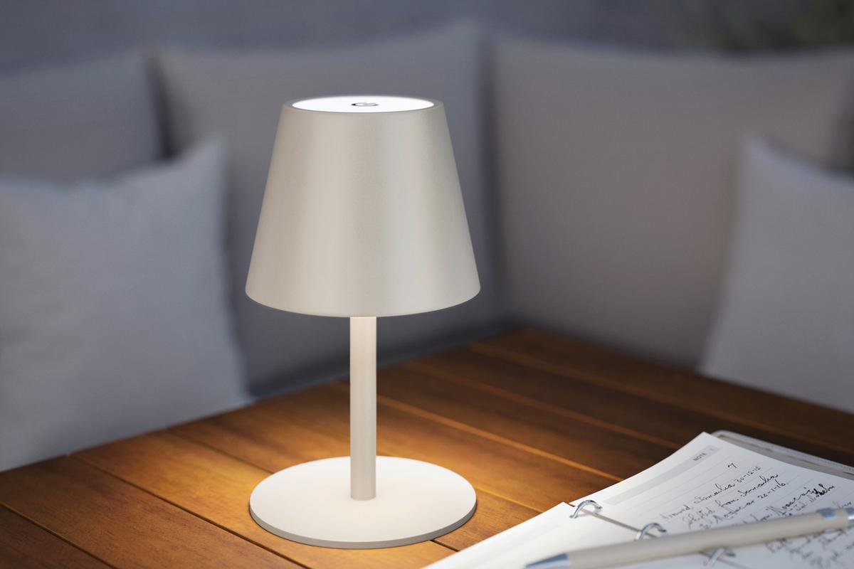 LED-Tischleuchte Noemi Sandfarben max. 3 Watt - Sandfarben, Konventionell, Kunststoff/Metall (10,5/17-36cm) - Mömax