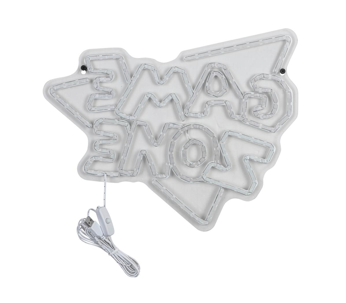 Lampă LED decorativă Zoni - alb/transparent, Modern, plastic (40/32/1cm) - Mömax