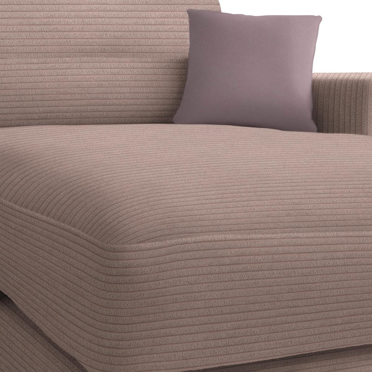 Ecksofa Fabiona rechts Flieder - Schwarz, MODERN, Holz/Kunststoff (268/85/194cm) - Premium Living