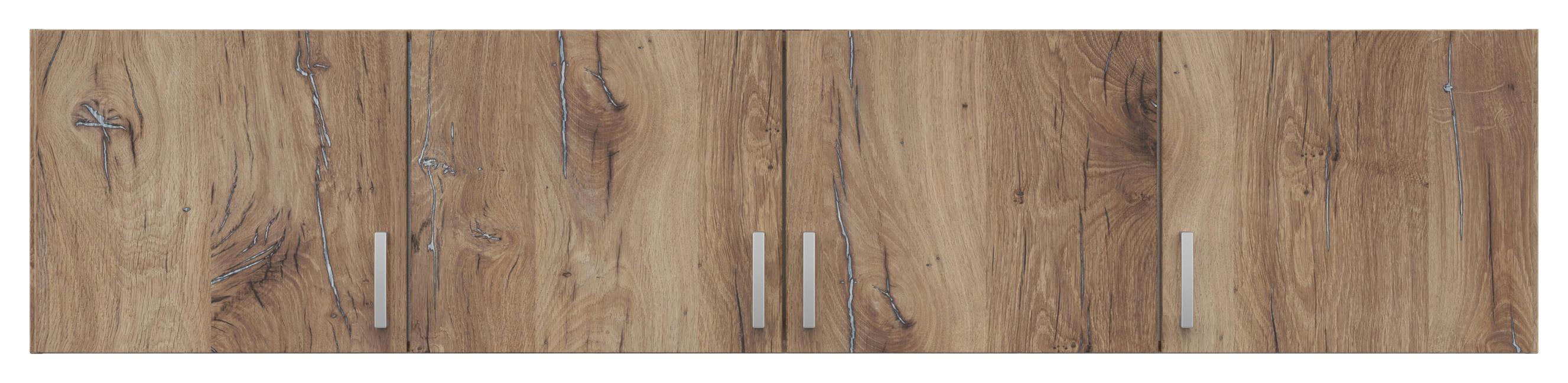 Nastavek Za Omaro Brando 4, Barva Hrasta, Š. 181 Cm - srebrne barve/barve hrasta, Konvencionalno, umetna masa/leseni material (181/39cm)