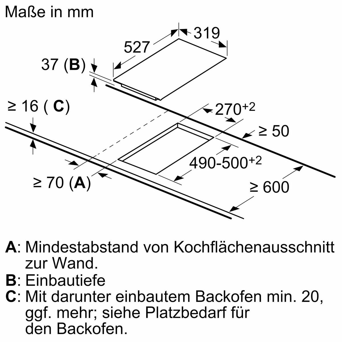 Glaskeramikkochfeld T13TDF9L8 Schwarz - Edelstahlfarben/Schwarz, MODERN, Glas/Metall (31,9/3,7/52,7cm) - Neff
