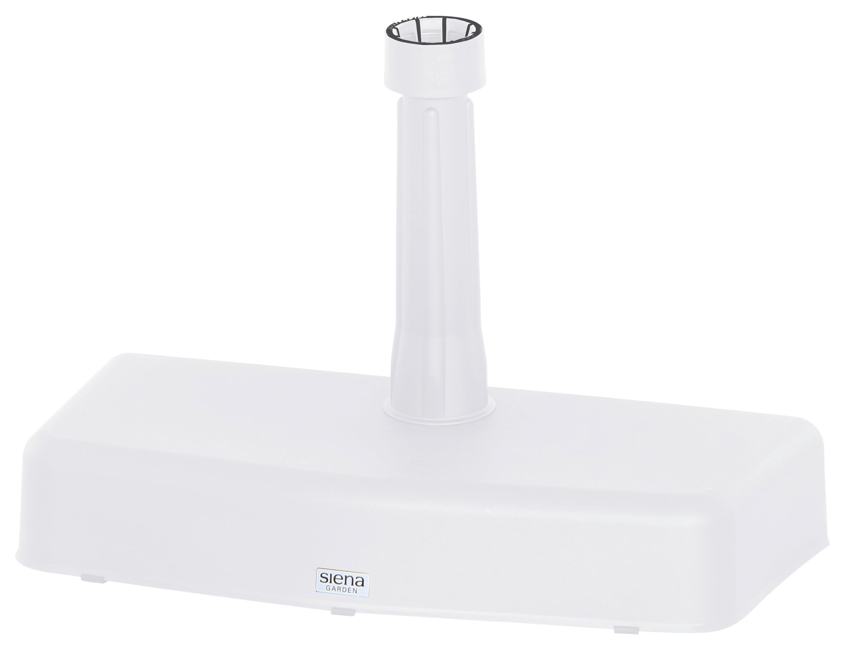Schirmständer Kunststoff für DM 1,9-3,6cm - Weiß, KONVENTIONELL, Kunststoff/Stein (50/9/25cm) - Siena Garden