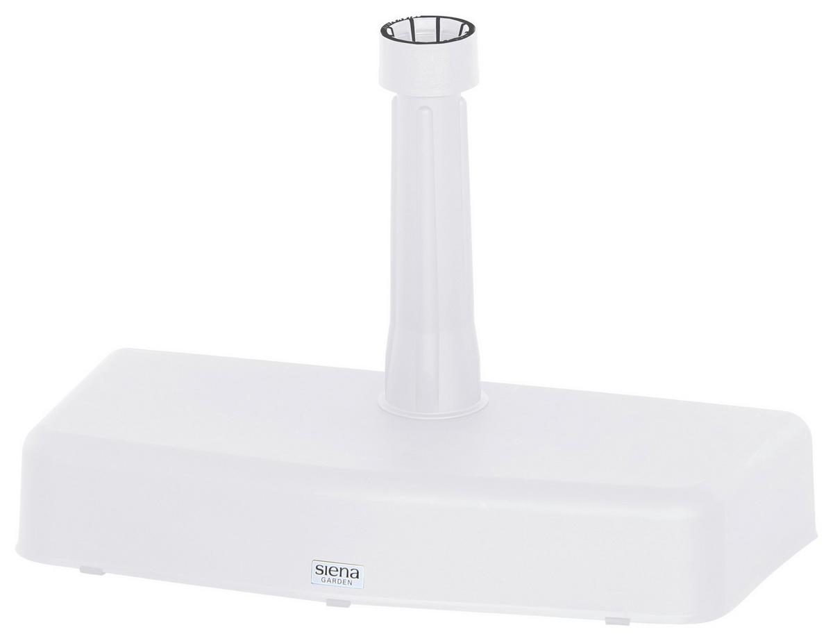Schirmständer Kunststoff für DM 1,9-3,6cm - Weiß, KONVENTIONELL, Kunststoff/Stein (50/9/25cm) - Siena Garden