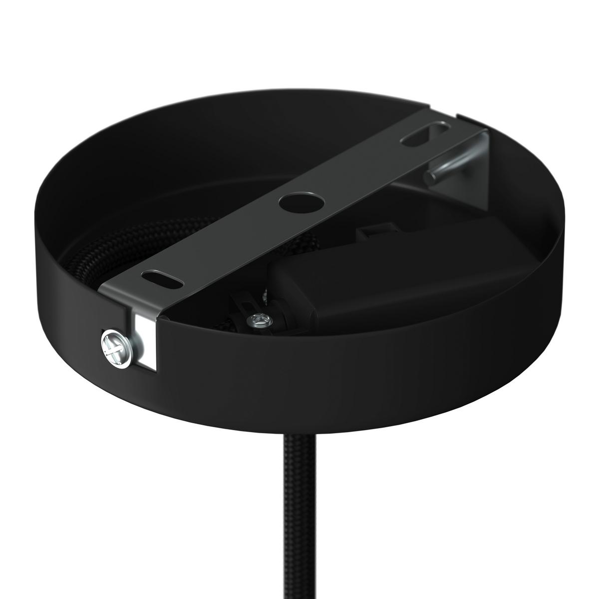 Hängeleuchte Lace Schwarz max. 40 Watt - Schwarz, MODERN, Keramik (12/167cm) - Bessagi Home