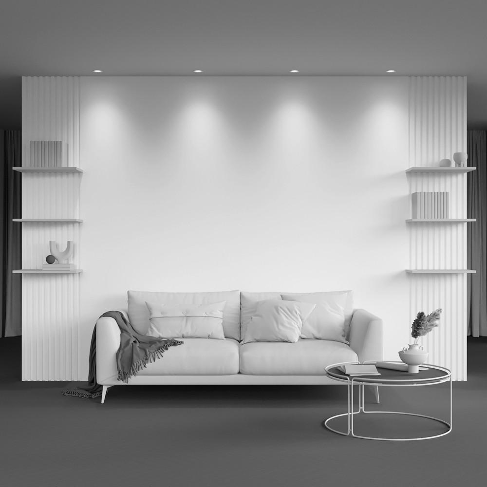 DECKENLEUCHTE SLIM - Weiss, Modern, Metall (8,5/4cm) - MAYTONI