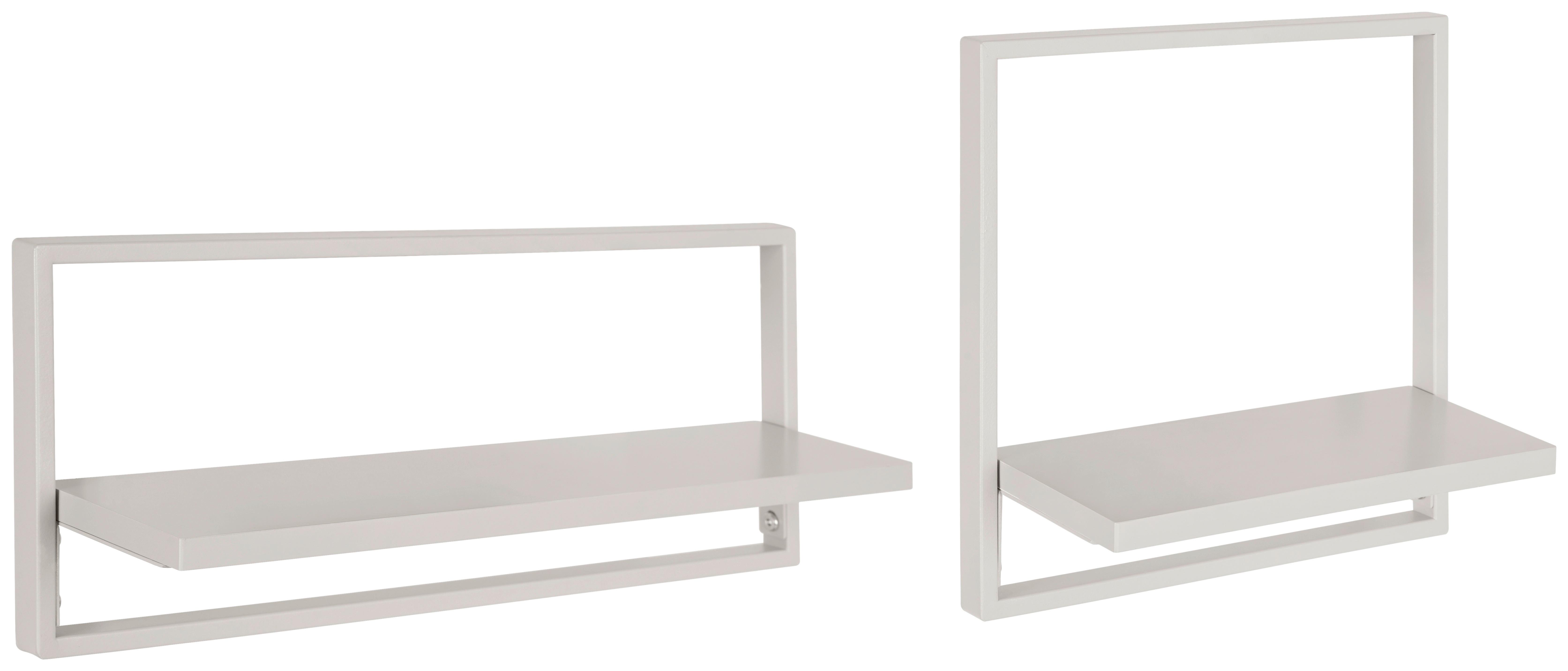VÄGGHYLLPLAN SET ALFI -EXKLUSIV- -SB- - kashmir, Modern, metall/trämaterial (50/30/20/30/12/12cm) - Mömax