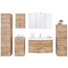 ARMOIRE HAUTE FLORIDA -EXKLUSIV- - couleur chromée/couleur chêne, MODERN (40/180/35cm) - Premium Living
