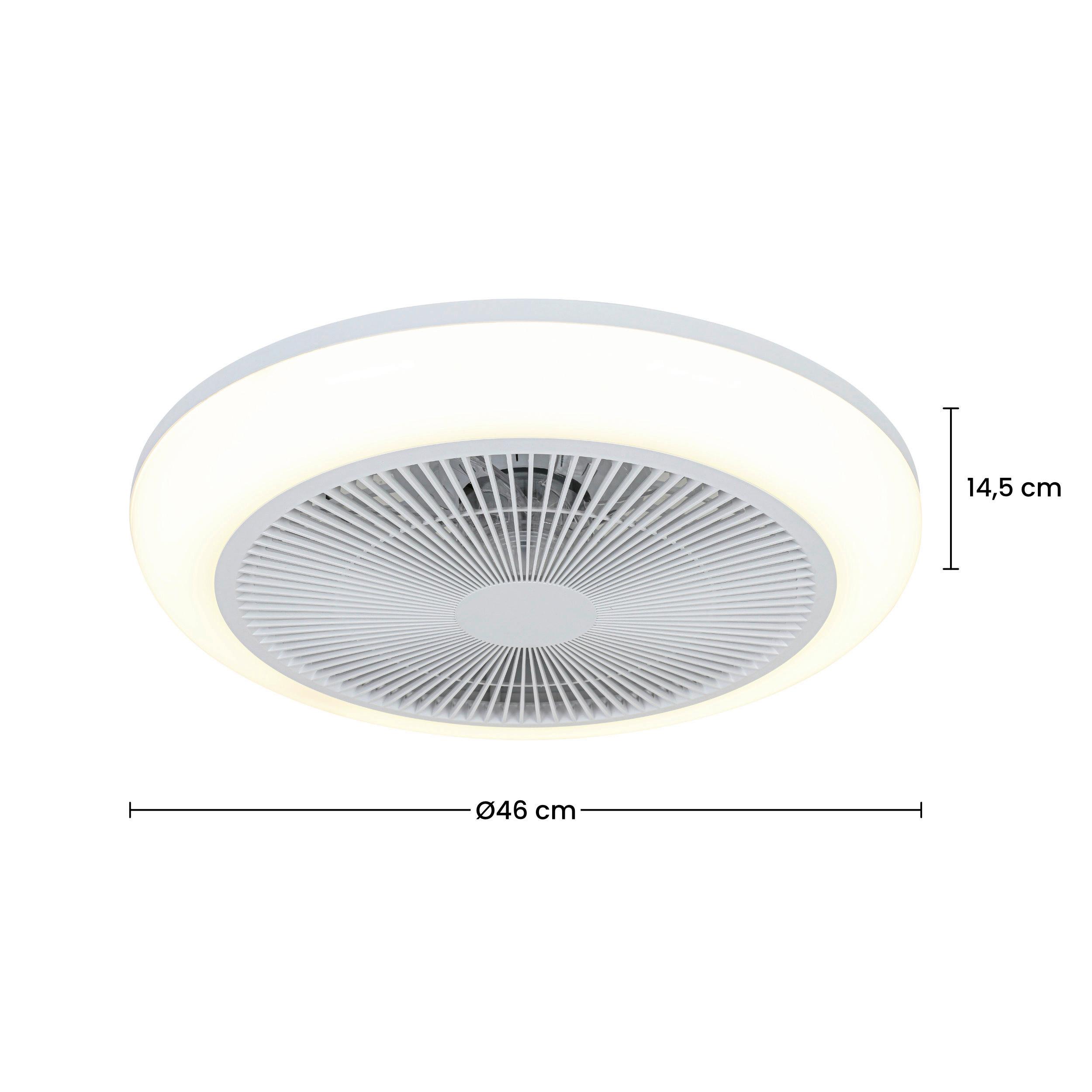 TAKFLÄKT OLIVER - vit/transparent, Modern, metall/plast (46/14,5/14,5cm) - Mömax