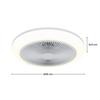 TAKFLÄKT OLIVER - vit/transparent, Modern, metall/plast (46/14,5/14,5cm) - Mömax