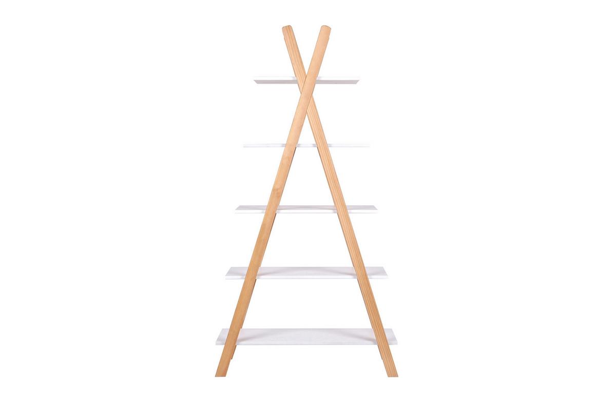 Regal Weiß/Naturfarben - Naturfarben/Weiß, Design, Holz/Holzwerkstoff (90/170/35cm) - Livetastic