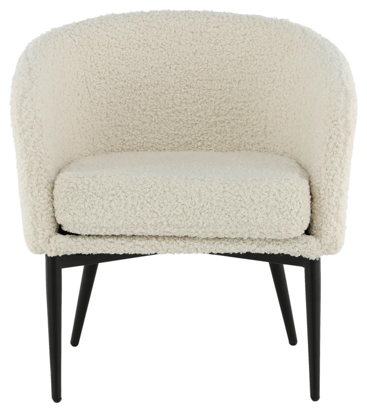 SESSEL FLUFFY - Schwarz, Design, Kunststoff/Textil (66/70,5/64cm) - Livetastic