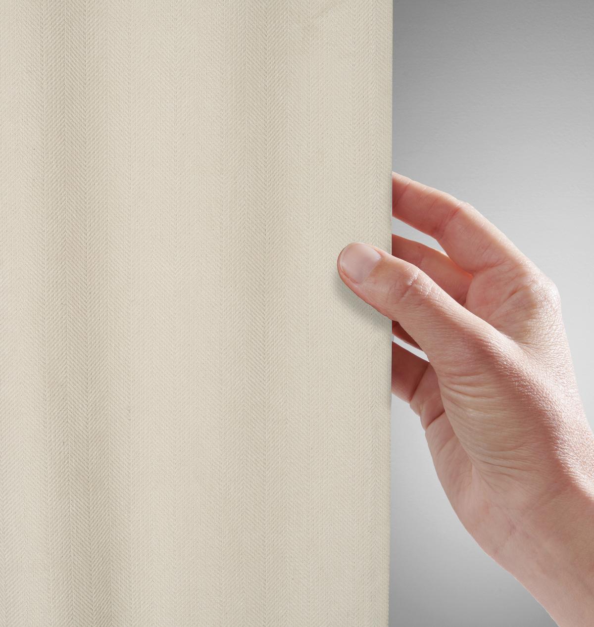 Fertigvorhang Linus Naturfarben ca. 140x255cm - Naturfarben, Design, Textil (140/255cm) - Premium Living
