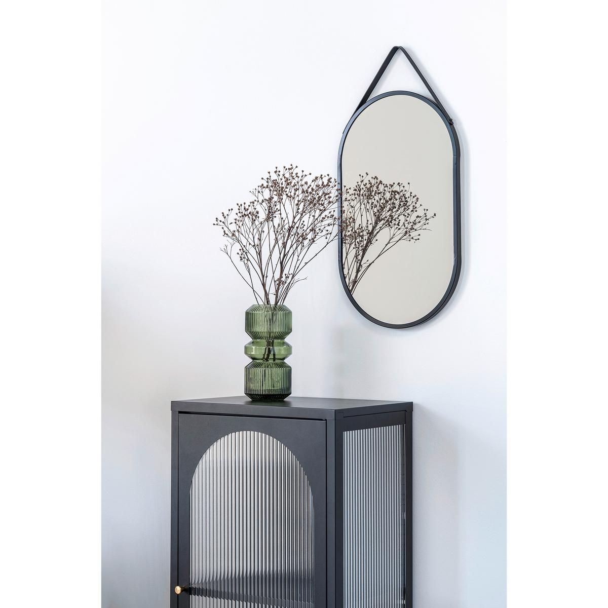 Wandspiegel Trapani Mirror Schwarz ca. 35x60cm - Klar/Schwarz, Design, Metall (35/60/2cm)
