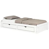 Raztegljiva Postelja Livio Ii, Bela, 90-180x200 - bela, Moderno, kovina/umetna masa (90/200cm) - MID.YOU