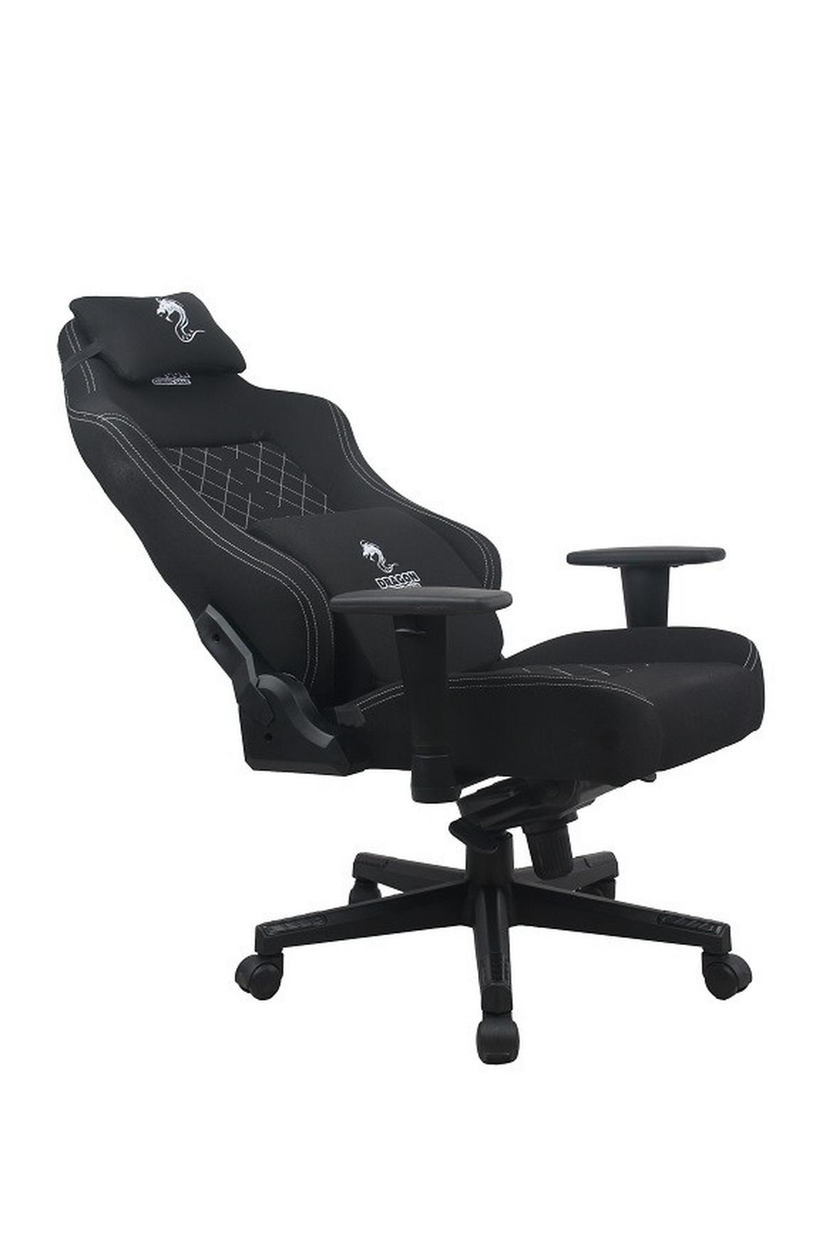 Gamingstuhl Dragon Schwarz/Weiß - Schwarz/Weiß, MODERN, Kunststoff/Textil (64/127-135/69cm) - Mömax