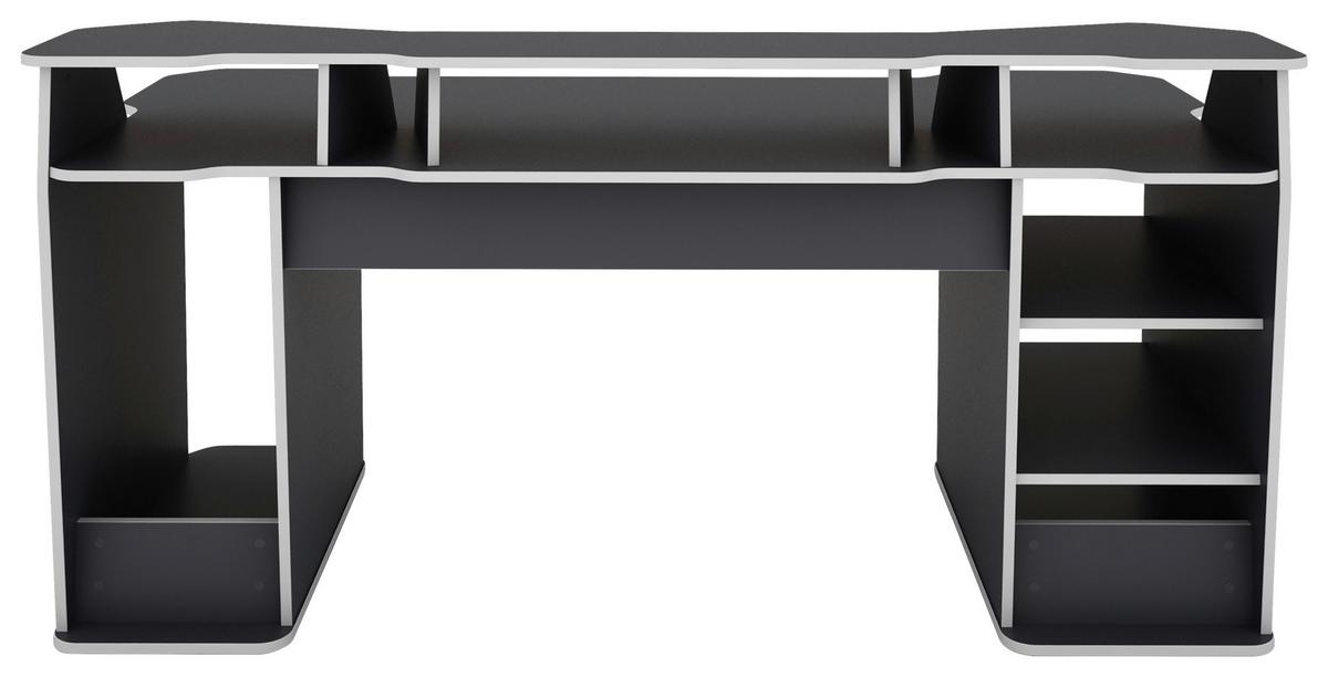 Gamingtisch Matrix Anthrazit/Weiß - Anthrazit/Weiß, LIFESTYLE, Holzwerkstoff (180/85/76cm) - MID.YOU