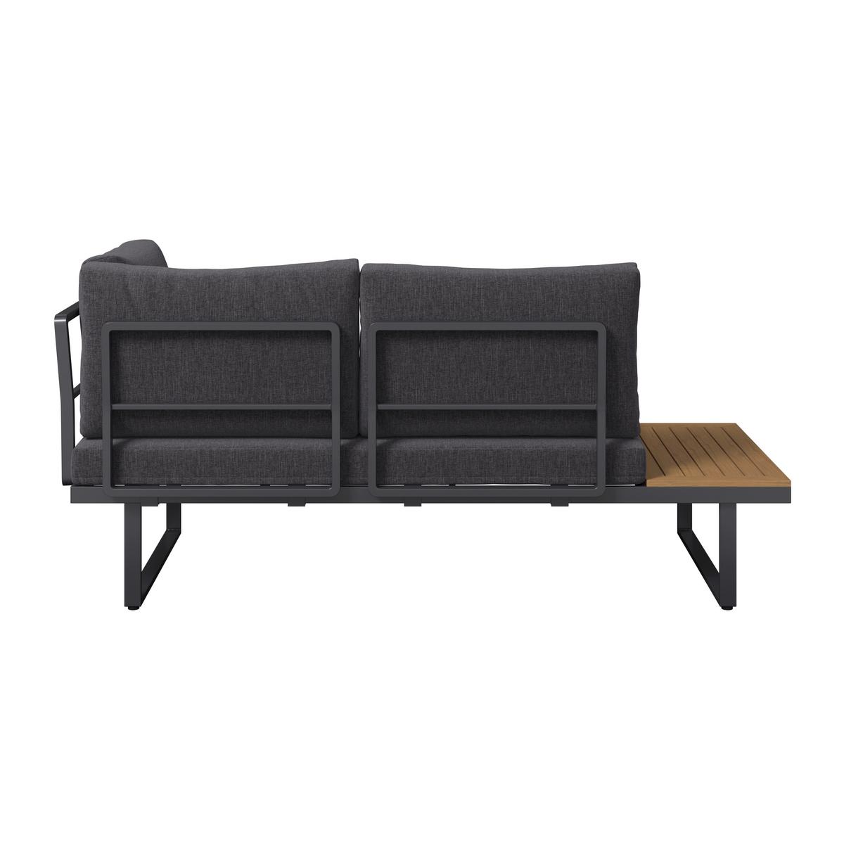 Loungegarnitur Hottie Naturfarben/Grau, 4-tlg. - Dunkelgrau/Naturfarben, MODERN, Kunststoff/Textil - Based