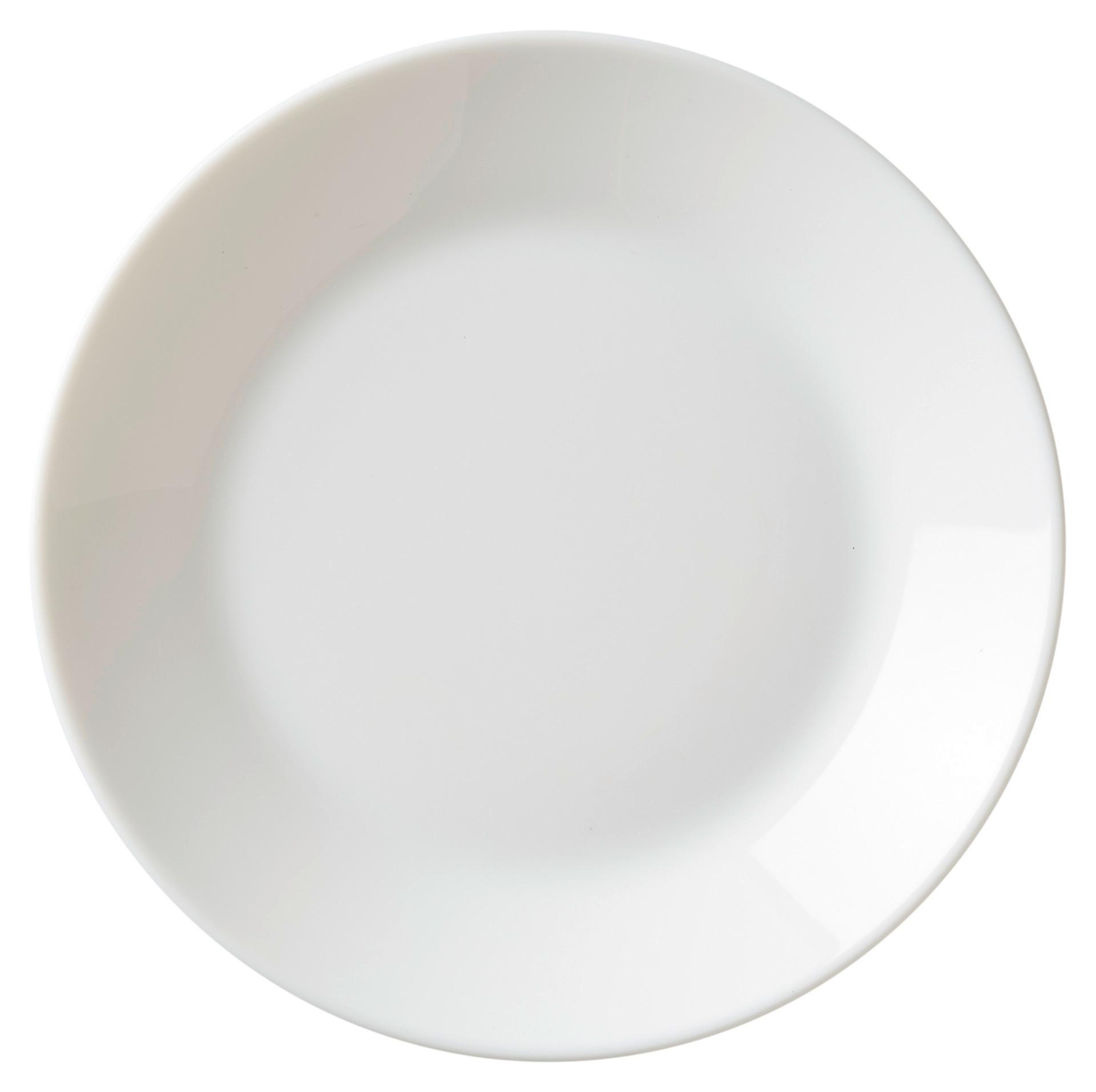 Desszertes Tányér Brigitte - fehér, Konventionell, Üveg (18cm) - Based