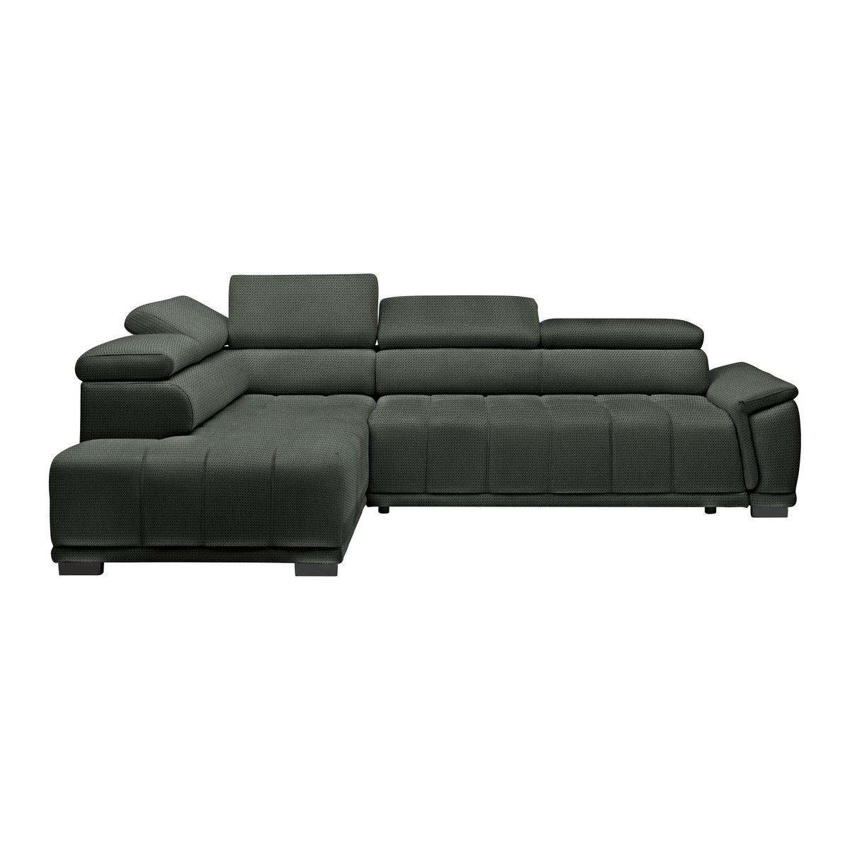 Kutna Garnitura Gremio - tamno zelena/crna, Moderno, tekstil/plastika (206/283cm) - Modern Living