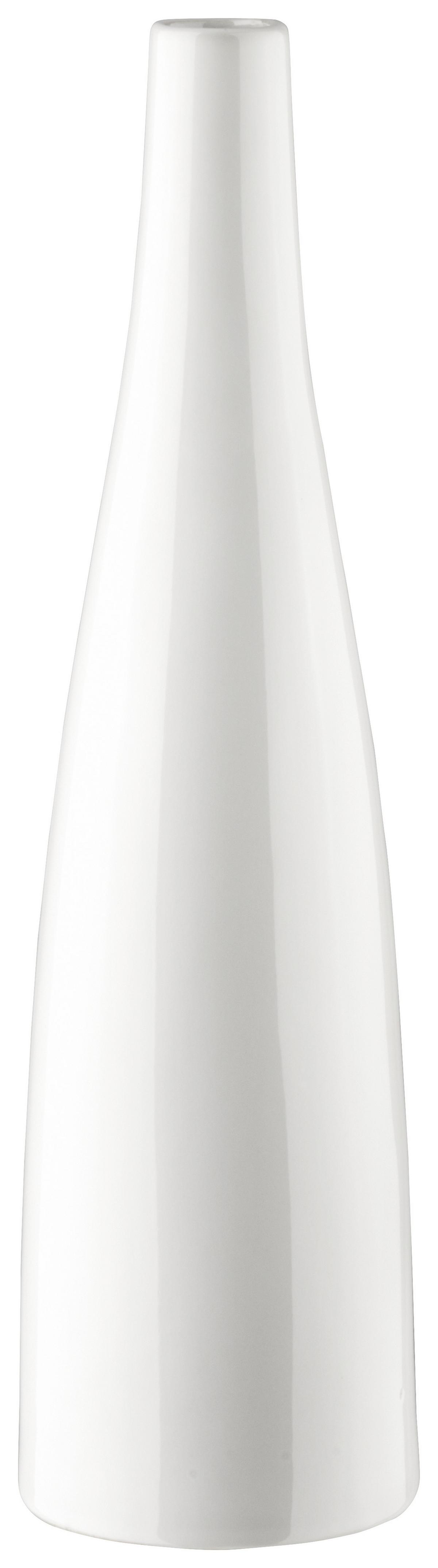 Vase Plancio aus Porzellan in Weiß - Weiß, MODERN, Keramik (10,5/39.6cm) - Modern Living