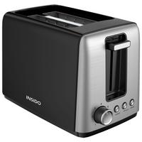Toaster Joser in Schwarz/Edelstahlfarben - Edelstahlfarben/Schwarz, KONVENTIONELL, Kunststoff/Metall (25,8/15,5/17,7cm) - Insido