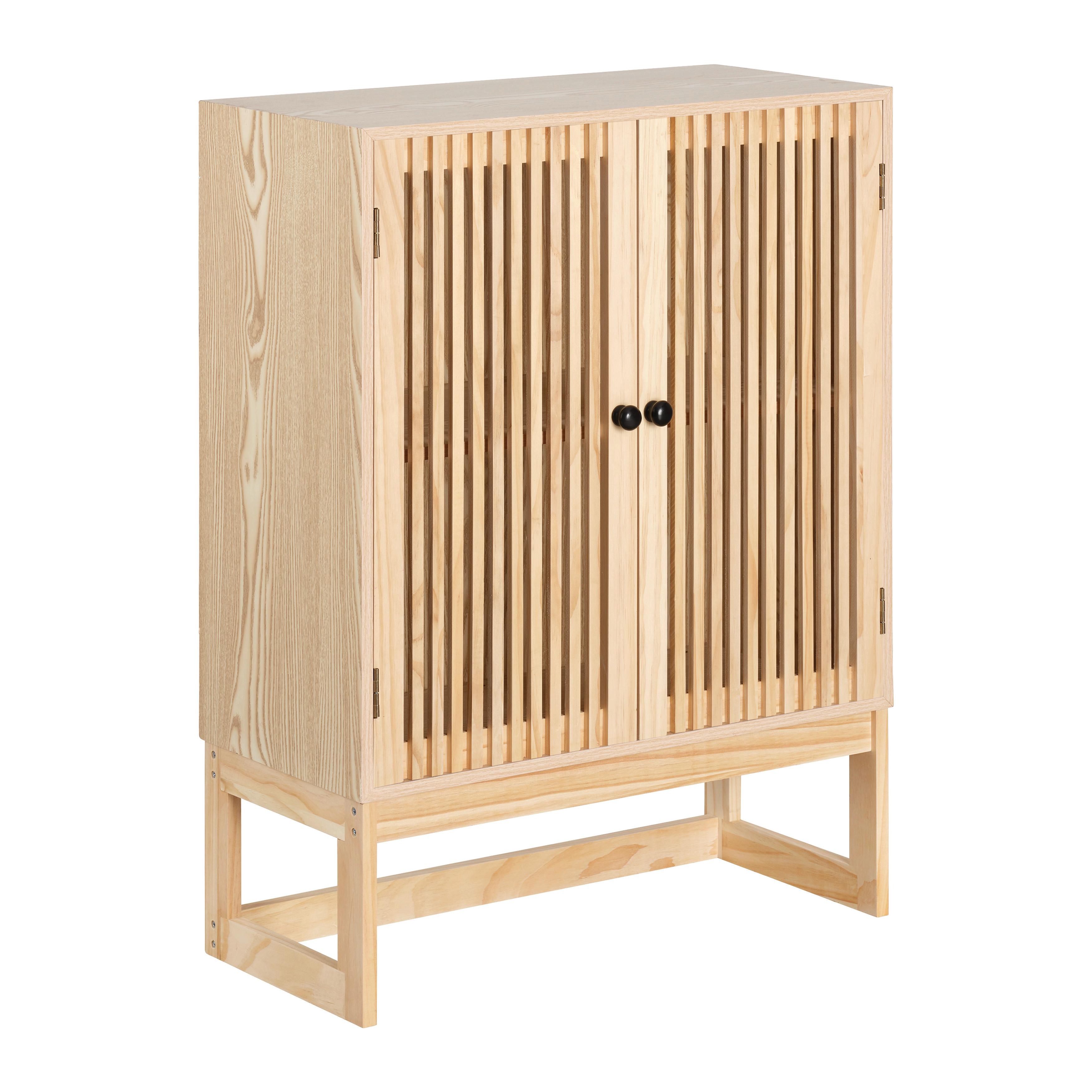 Kommode Cosma Naturfarben - Schwarz/Naturfarben, MODERN, Holz/Holzwerkstoff (60/80/28cm) - Mömax