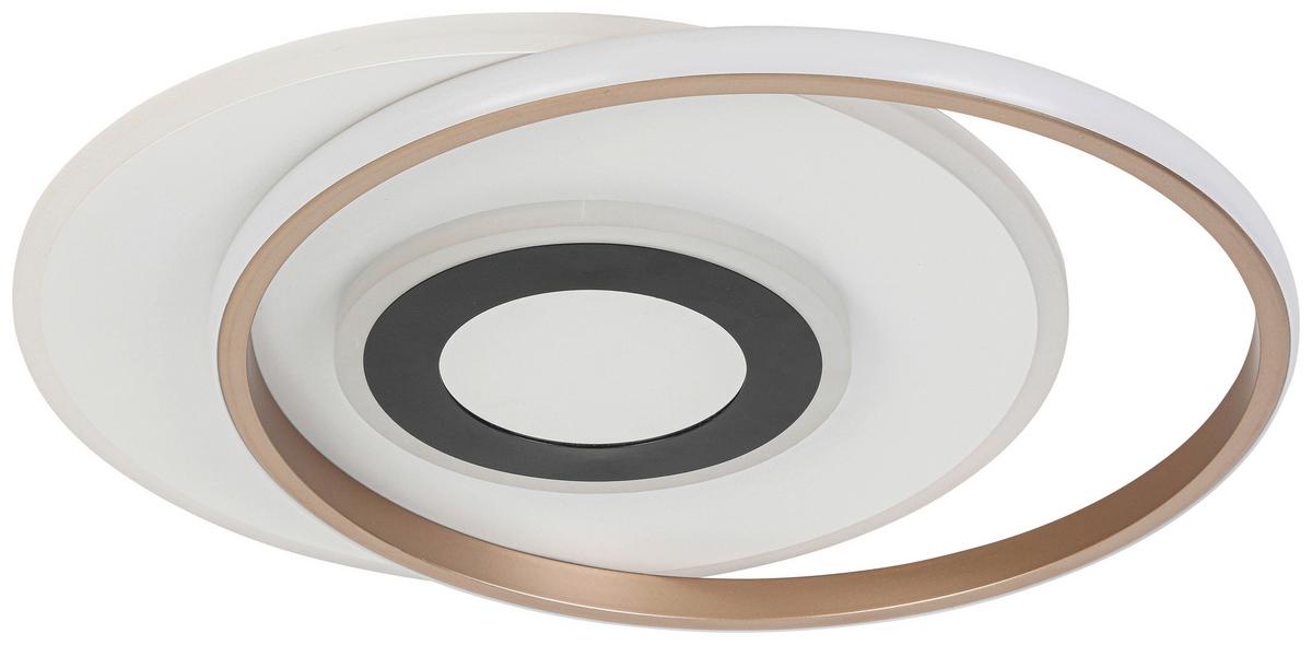 Stropna Led-svetilka Kitkol - črna/bela, Moderno, kovina/umetna masa (48/40/6cm) - Mömax
